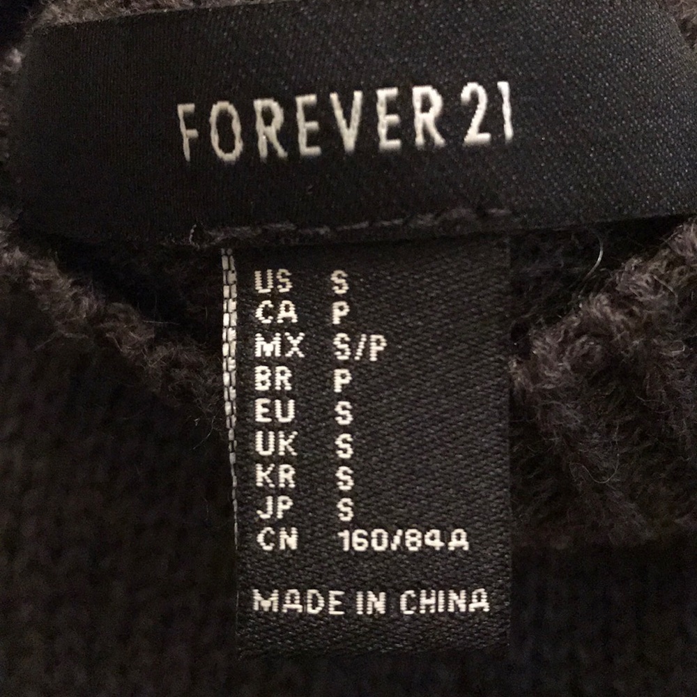 Forever 21 Crop Sweater Multi-Color - Picture 3 of 3